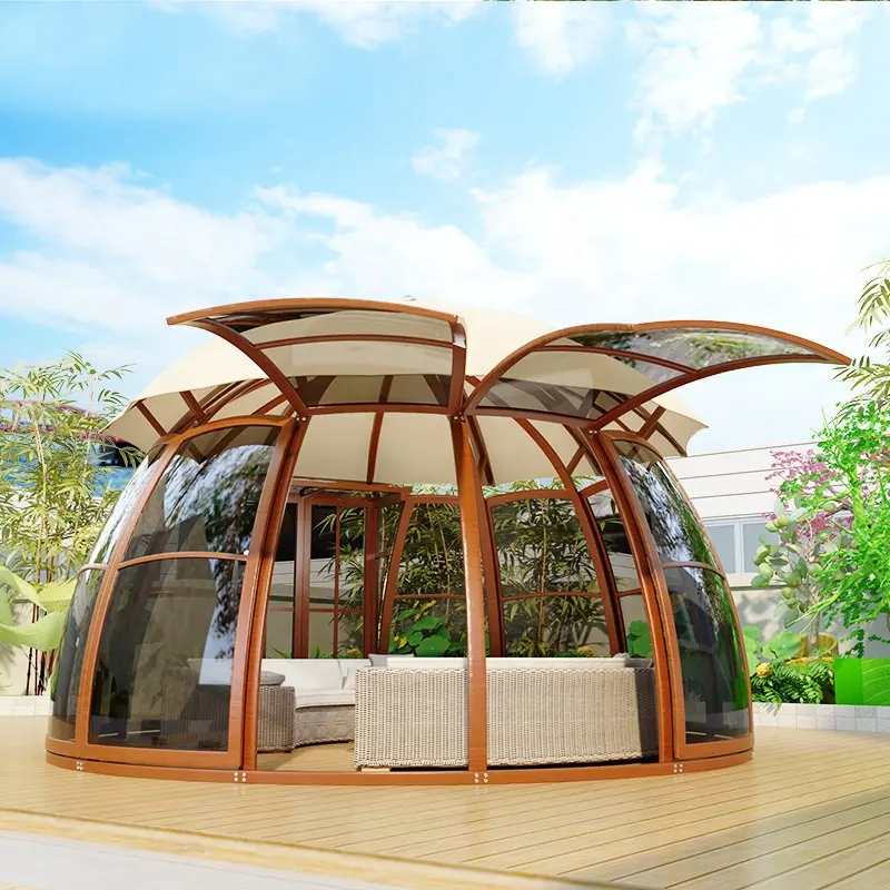 UFO Star PC Glass Pvc Glamping Domes House Ball Tent