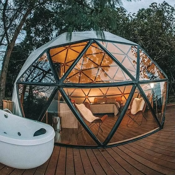 Transparent PVC Fabric Party Geodesic Dome Tents