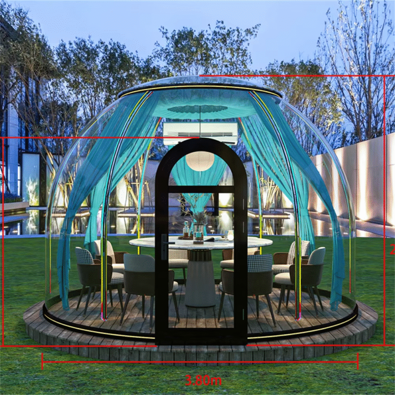 Transparent Accommodation Polycarbon Dome House Tent