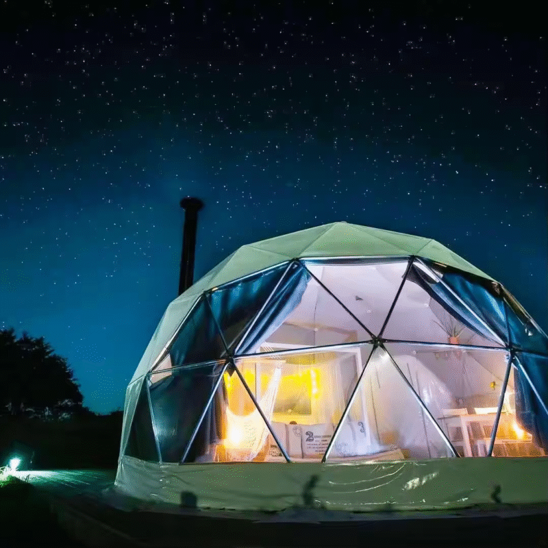 UFO Star PC Glass Pvc Glamping Domes House Ball Tent - Image 5